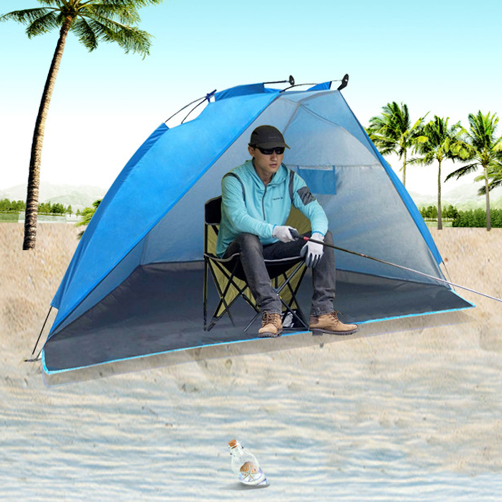 Cheap Goat Tents Outdoor Beach Tent Summer Sunshade Pop Up Camping Tent 170T Polyester Sunshade Tent for Fishing Camping Hiking Picnic Park Tents 